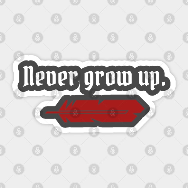 Never Grow Up Sticker by StarsHollowMercantile